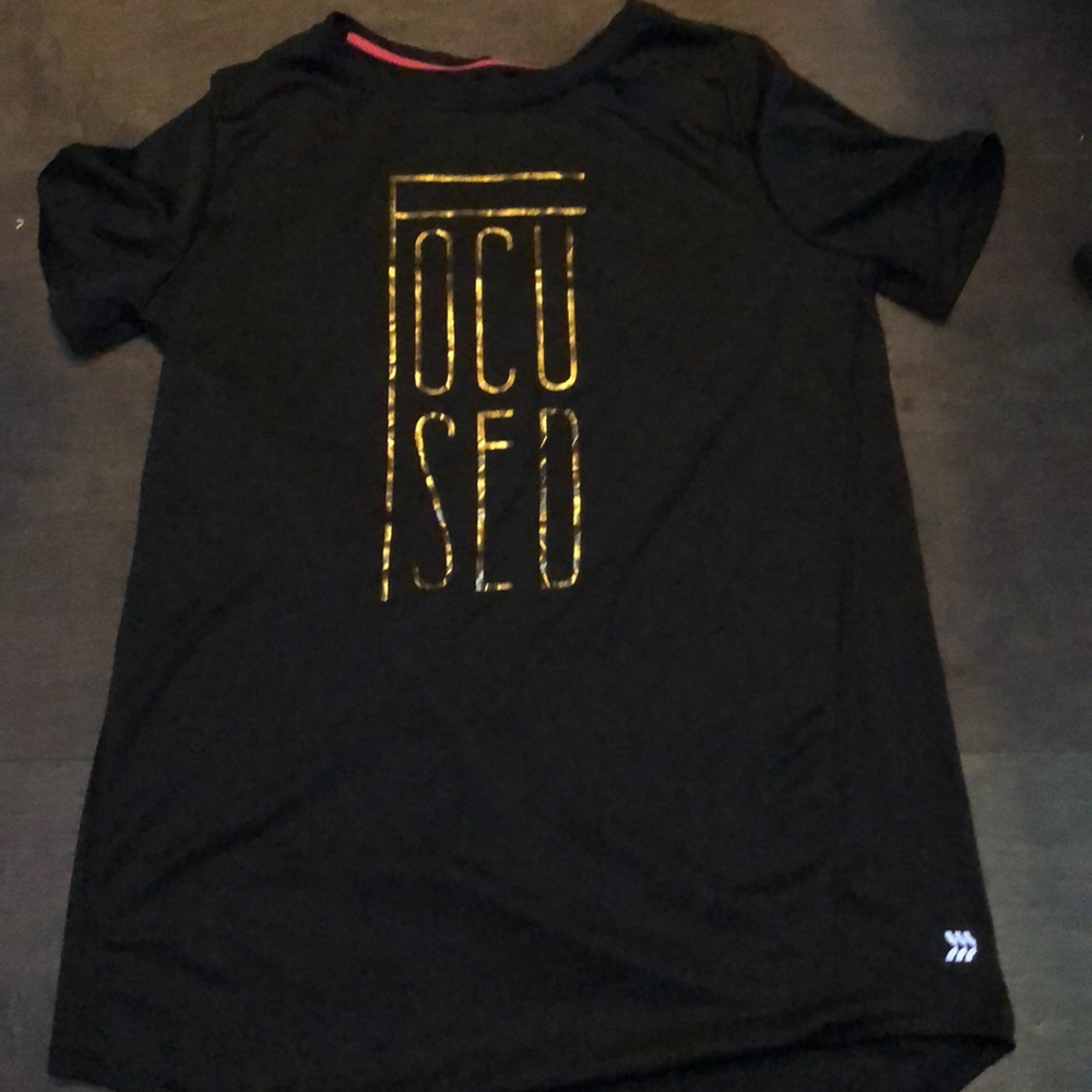 Black workout shirt for kids